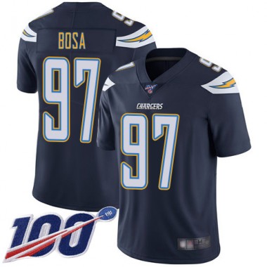 Los Angeles Chargers NFL Football Joey Bosa Navy Blue Jersey Youth Limited #97 Home 100th Season Vapor Untouchable